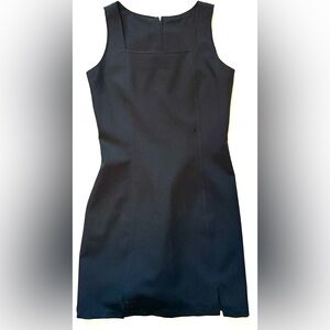 D’Lady vintage square neck Black Sleeveless Dress